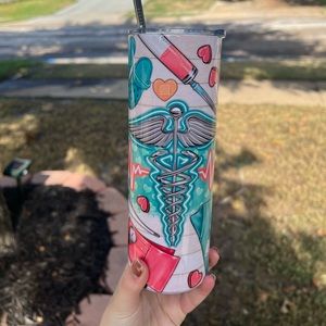 First responder nurse designed 20oz stainless steel tumbler